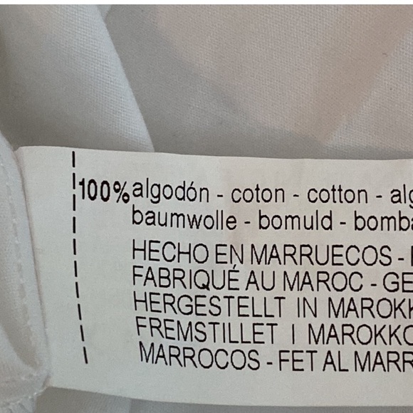 Zara White Poplin Ruffled Collar Blouse/Top. Size S - Picture 10 of 11